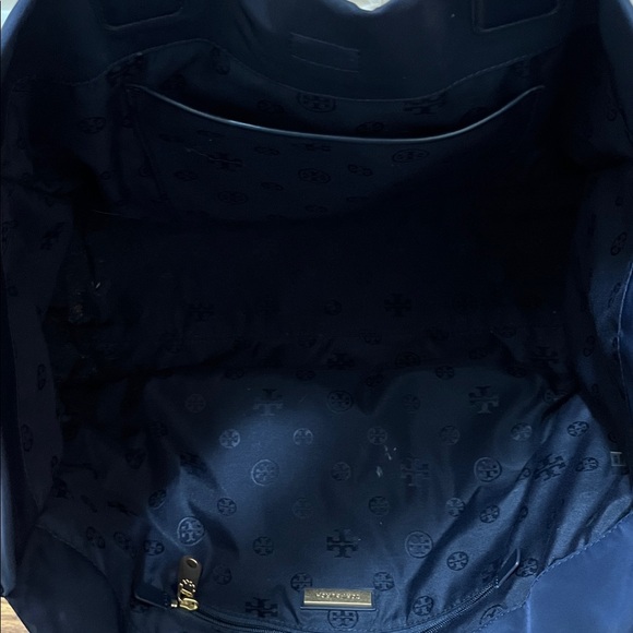Tory Burch Large Navy Nylon and Leather Tote - Picture 9 of 16